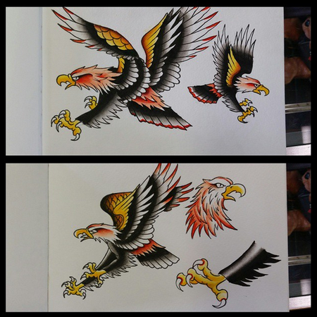 Tattoos - Eagle Study - 102078